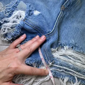 Topshop moto mom cutoff high waisted denim jean‎ hot shorts size 6 cutoff frayed thumbnail 5