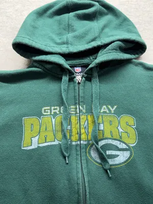Green Bay Packers Women’s Full Zip Hoodie Green NFL Approx Large thumbnail 3