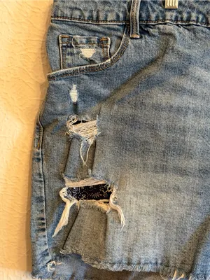 🇺🇸🇺🇸🇺🇸3 for 12$🇺🇸🇺🇸🇺🇸Distressed Denim Women's Shorts with Bandana Patch-18 thumbnail 2
