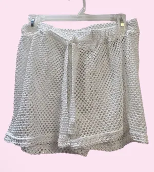 NWT crochet swimsuit cover up shorts thumbnail 1