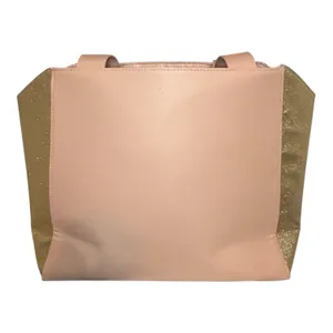 Jimmy Choo Parfums Tote Bag Pink Rose Gold Glitter Side Panels Shoulder Bag thumbnail 2