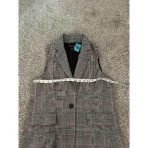 NWT Rachel Zoe Vest Size Small White Black Red Houndstooth S‎ thumbnail 4