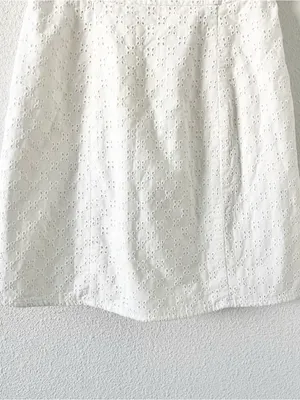 Lovers + Friends White Eyelet Strapless Bridal Bachelorette Mini Dress thumbnail 4