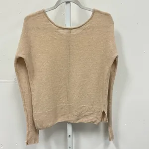 Cuyana Single-Origin‎ Cashmere Minimalist Button Cardigan Sweater Medium Beige thumbnail 3