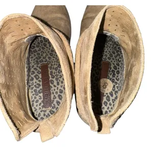 Billabong Womens Ankle Boots‎ Sz 8 Nico Dune Beige Braid Tassels Faux Suede Boho thumbnail 6