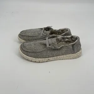Hey‎ Dude Wendy Linen Gray Casual Comfort Slip On Loafer Shoes Women's Size 7 thumbnail 2
