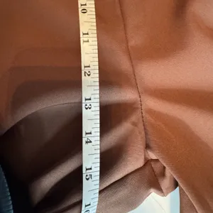 Missguided Plus Tailored Wide Leg Trousers US 16 Chocolate Brown Cuffed Hem NWT thumbnail 10