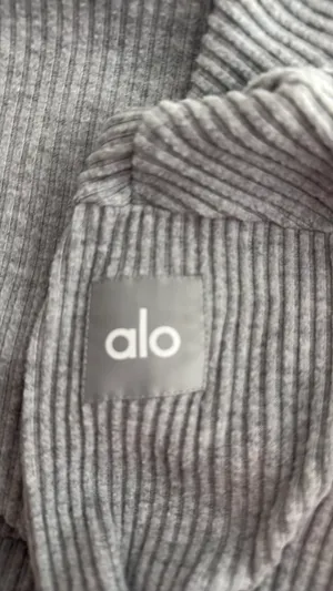 Muse Alo Yoga Hoodie Ribbed Crop thumbnail 3