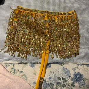 Gold sequin wrap skirt thumbnail 3
