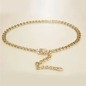 Stylish Chain Belt Casual‎ Golden Plated Metal Waist Chain Adjustable One Size thumbnail 7