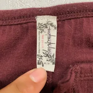 Intimately Free People Burgundy Ribbed Long Sleeve Henley Top XS thumbnail 4