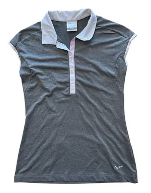 **Not for Sale** Nike Golf Gray Polo Dri Fit Sleeveless Top thumbnail 1