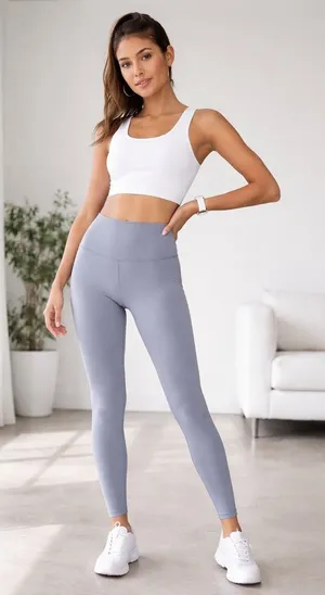 Lululemon Gray High Rise Leggings Size 8 Full‎ Length Yoga Pants thumbnail 1