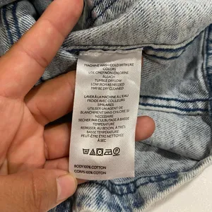 Free People We The Free Denim Overall Dress XS Acid Wash Mini Pinafore Y2K thumbnail 8