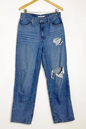 Levi’s ’94 Baggy Jeans Women’s Size 29 / 8 Distressed Blue Denim High Rise thumbnail 1