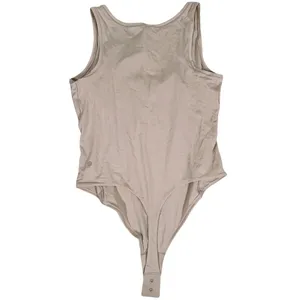 NWT Lululemon Wundermost Nulu Bodysuit Size M Riverstone Beige Neutral Layer thumbnail 3
