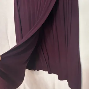 Ekouaer Maternity Dress Nursing Nightgown Womens XL Burgundy Jersey Knit Stretch thumbnail 5