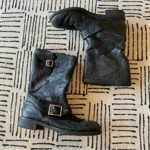 Jimmy Choo Archival Biker Leather Buckle Moto Boots EU 40.5 thumbnail 2