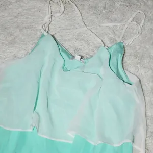 NWT Charming Charlie sheer mint strappy maxi dress thumbnail 6