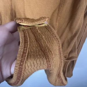 Free People Intimately Sloane Henley Bodysuit Sz Medium Snap Thumbholes Mustard thumbnail 5