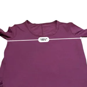 Lululemon Purple Long Sleeve Scoop Neck High Split Hem Shirt‎ Sz S thumbnail 6
