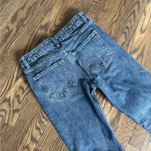 Zara high waisted mini flare rigid denim jean pants size 4, 25” Jean thumbnail 7