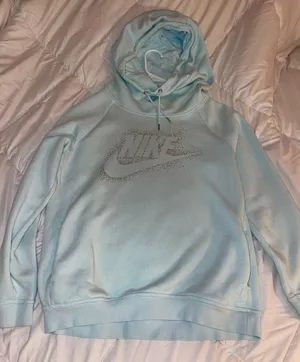 Light Blue Funnel-Neck Hoodie thumbnail 1