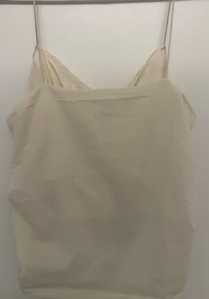 H&M Cream Ruched Cowl Neck Camisole thumbnail 4