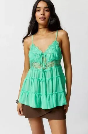 UO Kimchi Blue Melody Tiered Cami thumbnail 1