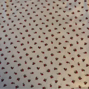 Brandy Melville White Tank Top with Red Floral Pattern thumbnail 2