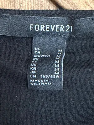 Forever 21 Women’s Medium Black Cowl Neck Spaghetti Strap Handkerchief Top(9341) thumbnail 2