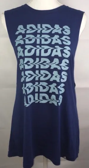 Adidas Wavy Blue Muscle Tank thumbnail 1