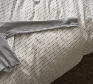 Wild Fable Crop Top Long Sleeve Grey thumbnail 2