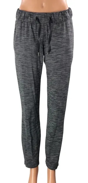 Lululemon Jet Women's Heather Black Mid Rise Slim Tapered Trousers Pants Size 4 thumbnail 1