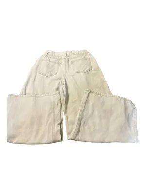 DAZY Shein Beige Super Wide Leg High Waist Denim Pants Size Medium (28x26) thumbnail 2