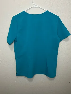 FIGS Catarina Scrub Top + Livingston Pants Set Teal Size Medium Tall thumbnail 9