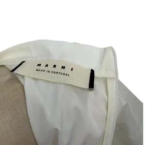 Marni White Cotton Mock Neck Peplum Blouse Top White Italy‎ 38 US 2 thumbnail 10