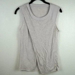 Lululemon Asymmetrical‎ Hem Tank Top To Class Tee In Heathered Dune Size S thumbnail 2