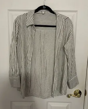 stripped button up Green Size M thumbnail 1