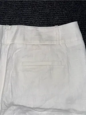 Talbots NWT Linen Pleated Bermuda Shorts Lined Coastal Resort Women's 14 White thumbnail 4