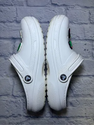 CROCS Classic Lined Clogs Shoes M 8 /W 10 White Fleece Slip On With Jibbitzs thumbnail 10