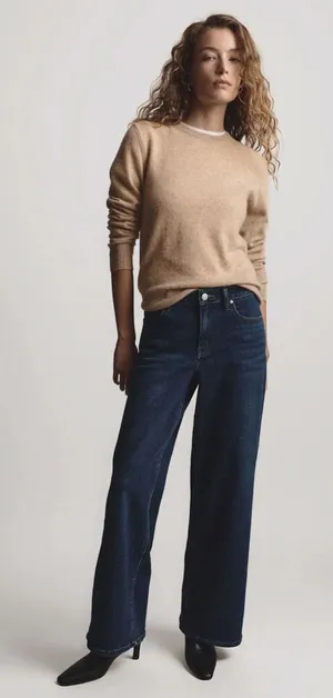 Quince Mongolian Cashmere Crewneck Sweater - Oatmeal thumbnail 1