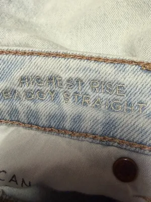 American Eagle Highest Rise Baggy Straight Jeans Crossover Strigid Womens 2 thumbnail 10