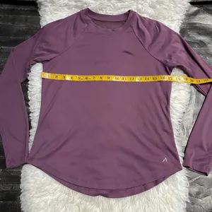 Al1ve Activewear Top Plum Ash Purple Mesh Panel Long Sleeve Pullover thumbnail 7