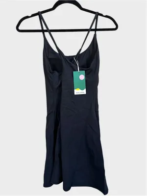 Size M Halara Softlyzero Plush Backless Active Dress Black thumbnail 2