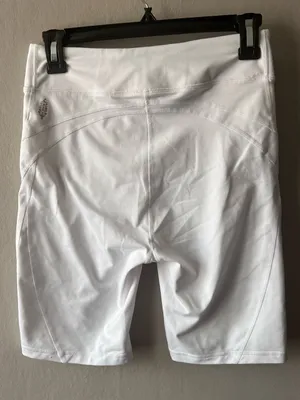 Free People Movement White High Rise Biker Baby Shorts Size Medium thumbnail 3