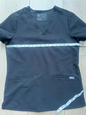 Figs Casma Three-Pocket Scrub Top FW1100 Black Medical Scrub Shirt Small thumbnail 11