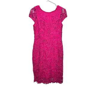 NWT Lulus‎ Right Sheer, Right Now Magenta Lace Bodycon Dress MEDIUM thumbnail 5