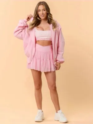NWT! Popflex Target X Blogilates Women's Ballerina Skort Skirt Pink Size Medium thumbnail 10