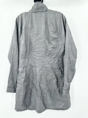 Athleta Women's City Chic‎ Gray Windbreaker Jacket Size XL Gray thumbnail 3